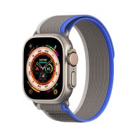   Dux Ducis YJ nylon Apple Watch 42/44/45/49mm szíj, kék-szürke