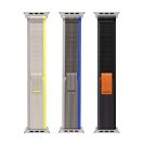 Dux Ducis YJ nylon Apple Watch 42/44/45/49mm szíj, kék-szürke