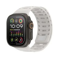   Dux Ducis CS Apple Watch 42/44/45/46/49mm mágneses szilikon szíj, szürke
