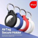 Dux Ducis Airtag tartó, fekete/fehér/piros/kék, 4db