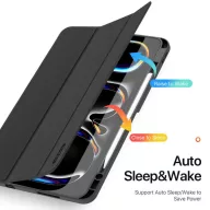   Dux Ducis Domo iPad Pro 13 (2024 / 2025) kihajtható tok pencil tartóval, fekete