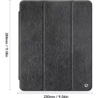   Dux Ducis Unid iPad Pro 13 (2024 / 2025) kihajtható tok pencil tartóval, fekete