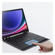   Dux Ducis DK Samsung Tab S9/ S9FE/ S10FE / S10 Lite kihajtható tok vezeték nélküli billentyűzettel, fekete