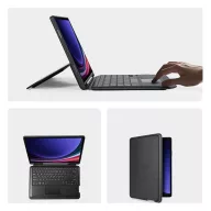   Dux Ducis DK Samsung Tab S9/ S9FE/ S10FE / S10 Lite kihajtható tok vezeték nélküli billentyűzettel, fekete