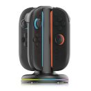 iPega SW2052 Nintendo Switch 2 JoyCon töltő állvány RGB világítással, fekete