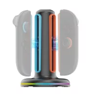   iPega SW2052 Nintendo Switch 2 JoyCon töltő állvány RGB világítással, fekete