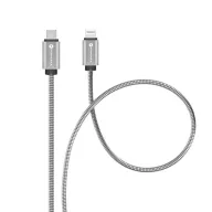  FORCELL F-ENERGY C238 USB-C-Lightning adatkábel, PD, 3A, 27W, 1m, ezüst