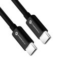 FORCELL F-ENERGY C338 USB-C-USB-C adatkábel, PD, 3A, QC4.0, 60W, 1,5m, fekete