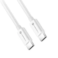  FORCELL F-ENERGY C338 USB-C-USB-C adatkábel, PD, 3A, QC4.0, 60W, 1,5m, fehér