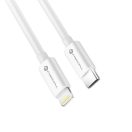 FORCELL F-ENERGY C901 USB-C-Lightning adatkábel, MFi, PD, 3A, QC4.0, 30W, 1m, fehér