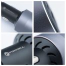 FORCELL F-ENERGY 2xUSB-C-USB-A autós töltő, PD, QC4.0, SFC2.0, 3A, 85W, szürke