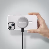   Forcell F-Energy Smart Charge MagSafe kompatibilis vezeték nélküli töltő 1,5m USB-C kábellel, ezüst
