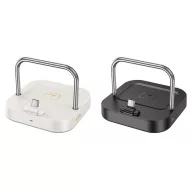   Hoco CQ16B 2in1 USB-C + vezeték nélküli asztali töltő, 5W, PD, QC, 3A, 30W, fekete