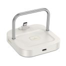 Hoco CQ16B 2in1 USB-C + vezeték nélküli asztali töltő, 5W, PD, QC, 3A, 30W, fehér