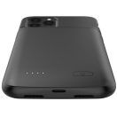 Apple iPhone 12 / 12 Pro, Szilikon tok, műanyag hátlap + Akkumulátor, 4800 mAh, LED-es, Tech-Protect PowerCase, fekete