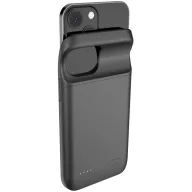   Apple iPhone 12 Mini / 13 Mini, Szilikon tok, műanyag hátlap + Akkumulátor, 4700 mAh, LED-es, Tech-Protect PowerCase, fekete