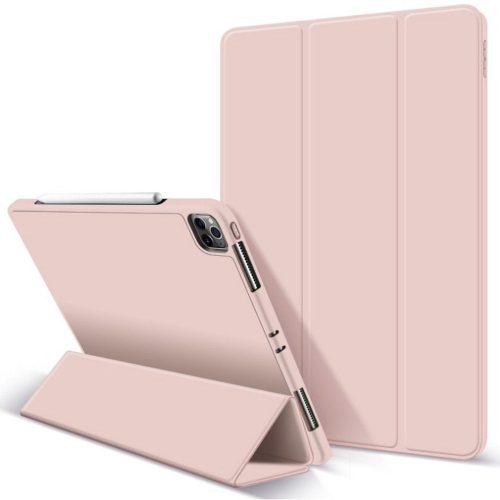 Apple iPad Pro 11 (2020 / 2021 / 2022), mappa tok, Apple Pencil tartóval, Smart Case, rózsaszín