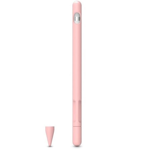 Apple Pencil 1 szilikon tok, 2 féle kupakkal, Tech-Protect, rózsaszín