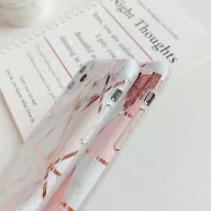  Apple iPhone 6 Plus / 6S Plus, Szilikon tok, sokszöges márvány minta, Wooze Geometric Marble, színes/lila