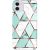 Samsung Galaxy A51 5G SM-A516F, Szilikon tok, sokszöges márvány minta, Wooze Geometric Marble, színes/zöld