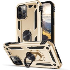   Samsung Galaxy A13 5G / A04s SM-A136U / A047F, Műanyag hátlap védőtok, közepesen ütésálló, szilikon belső, telefontartó gyűrű, Defender, arany