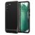 Samsung Galaxy S22 Plus 5G SM-S906, Szilikon tok, műanyag kerettel, Spigen Neo Hybrid, halszálka minta, sötétszürke