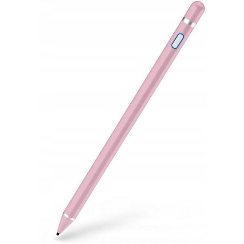 Univerzális toll, műanyag, (bármilyen kapacitív kijelzőhöz), Active Stylus Pen, rózsaszín