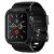 Apple Watch 4-7, SE (40mm / 41mm), Szilikon védőkeret, ütésálló, szíjjal, Spigen Rugged Armor Pro, fekete