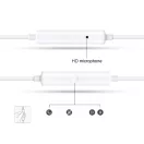 Vezetékes sztereó fülhallgató, 3.5 mm, mikrofon, funkció gomb, Oppo MH135, fehér, gyári