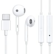   Vezetékes sztereó fülhallgató, USB Type-C, mikrofon, funkció gomb, Oppo MH147, fehér, gyári