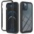 Apple iPhone 13 Pro Max, Szilikon hátlap és műanyag előlapi tok, elő- és hátlapi üveggel, közepsen ütésálló, Wooze Power Case, fekete