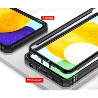   Apple iPhone XS Max, Műanyag hátlap védőtok és előlapi keret, szilikon belső, közepesen ütésálló, kamera védelem, telefontartó gyűrű, Wooze Military Armor, zöld/rózsaszín