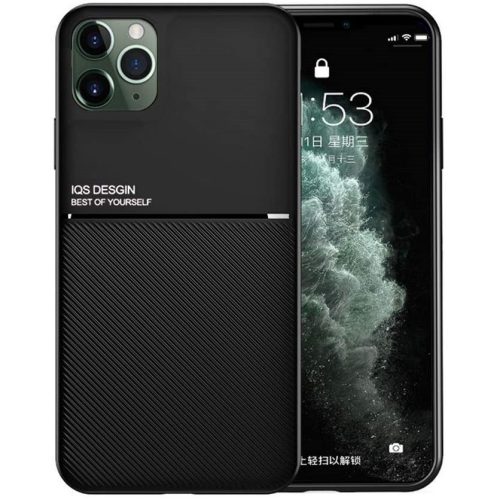 Samsung Galaxy A13 4G SM-A135F / A137F, Szilikon tok, közepesen ütésálló, mágneses tartóval kompatibilis, karbon minta, Wooze Carbon, fekete