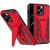 Samsung Galaxy Note 10 / 10 5G SM-N970 / N971, Műanyag hátlap védőtok szilikon belső, közepesen ütésálló, kitámasztóval, Wooze Supportive Care, piros