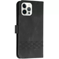   Realme 6i, Oldalra nyíló tok, stand, kártyatartóval, kézpánttal, Wooze Illusion, fekete