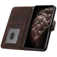   Realme 9 Pro / 9 5G (Global) / V25 / Q5, Oldalra nyíló tok, stand, kártyatartóval, kézpánttal, Wooze Illusion, barna