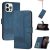 Apple iPhone 12 Mini, Oldalra nyíló tok, stand, kártyatartóval, kézpánttal, Wooze Illusion, kék