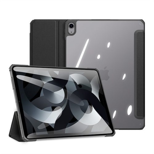 Apple iPad Air (2020) / iPad Air (2022), mappa tok, Smart Case, légpárnás sarok, közepesen ütésálló, átlátszó hátlap, Dux Ducis Copa, fekete