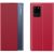 Samsung Galaxy M53 5G SM-M536B, Oldalra nyíló tok, stand, hívás mutatóval, vékony csíkban, Wooze Look Inside, piros