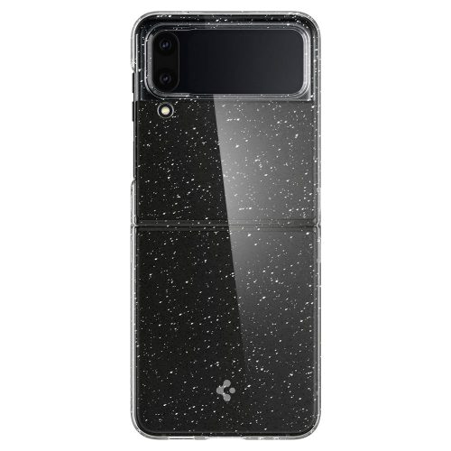 Samsung Galaxy Z Flip4 SM-F721B, Műanyag hátlap védőtok, Spigen Airskin Glitter, ultravékony, csillogó, átlátszó