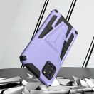 Apple iPhone 14 Pro, Műanyag hátlap védőtok szilikon belső, közepesen ütésálló, kitámasztóval, Wooze Supportive Care, lila