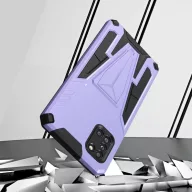   Apple iPhone 14 Pro, Műanyag hátlap védőtok szilikon belső, közepesen ütésálló, kitámasztóval, Wooze Supportive Care, lila