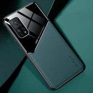   Apple iPhone 14 Pro, Szilikon tok, bőr és plexi hátlap, közepesen ütésálló, mágneses tartóval kompatibilis, Wooze Texture, zöld