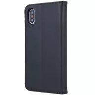   Apple iPhone 14 Pro Max, Oldalra nyíló tok, valódi bőrtok, stand, Smart Pro, fekete