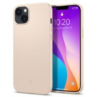   Apple iPhone 14 Plus, Műanyag hátlap védőtok, Spigen Thin Fit, homok-beige