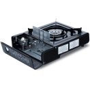 Hordozható gáztűzhely, 1 gázrózsás, táskával, BDZ-180-A, fekete (sérült csomagolás)