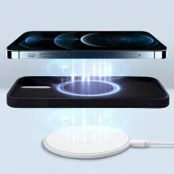   Apple iPhone 14 Pro, Szilikon tok, mágnes gyűrűvel, MagSafe töltővel kompatibilis, Wooze Magsafe Case, rózsaszín
