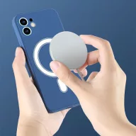   Apple iPhone 14 Pro, Szilikon tok, mágnes gyűrűvel, MagSafe töltővel kompatibilis, Wooze Magsafe Case, rózsaszín