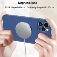   Apple iPhone 14 Pro, Szilikon tok, mágnes gyűrűvel, MagSafe töltővel kompatibilis, Wooze Magsafe Case, rózsaszín