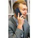 Apple iPhone 14 Pro Max, Műanyag hátlap védőtok szilikon belső, közepesen ütésálló, kitámasztóval, kártyatartóval, Wooze Transformer, fekete/zöld